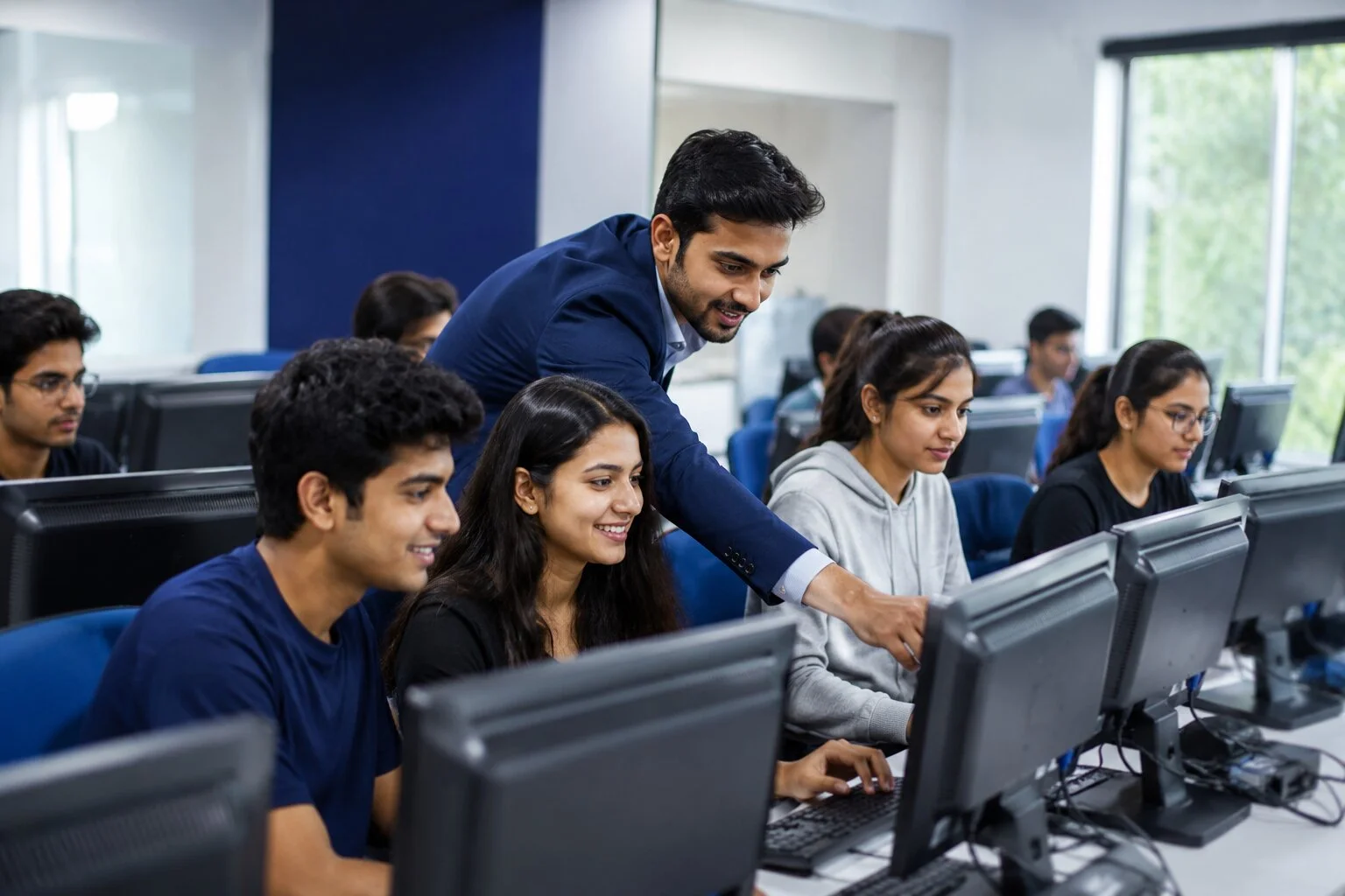 Basic computer training classroom at Mak Mentors Academy